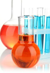 Test-tubes isolated on white