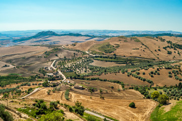 Naklejka premium Sicily Fields