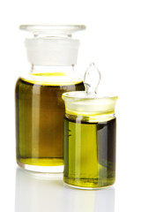 Medicine bottles isolated on white