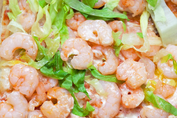 Pizza con gamberetti - Shrimp pizza