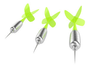 three green darts