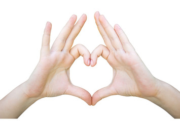 hands forming a heart