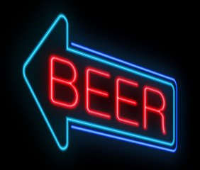 Neon beer sign.