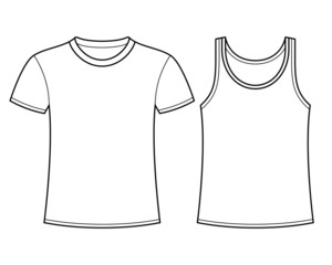 T-shirt and Singlet template