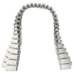 Judge wig on a white background