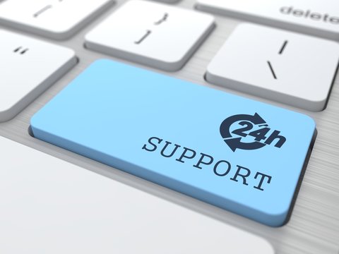 Service Concept - The Blue Support Button.