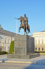 Residential of Polish President in Warsaw, Poland - obrazy, fototapety, plakaty