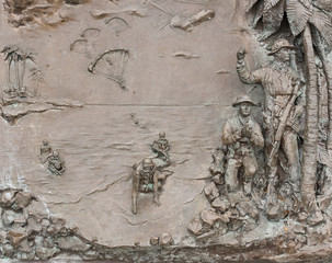 Washington US Navy Memorial Plaza sculpture