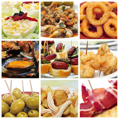 spanish tapas collage