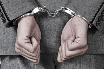 handcuffed man