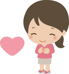 安心して微笑む女性