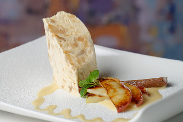 Apple Parfait Dessert with Cinnamon - obrazy, fototapety, plakaty