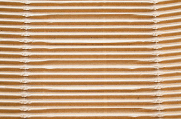 Textured corrugated striped cardboard with natural fiber parts