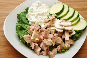 Chopped Chicken with Summer Veggies