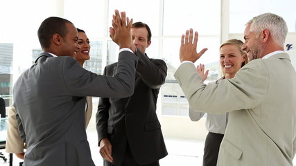 Business team bonding together