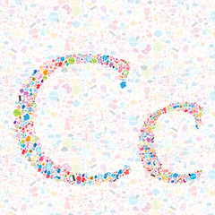 Social network background with media icons. Vector illustration