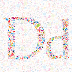 Social network background with media icons. Vector illustration