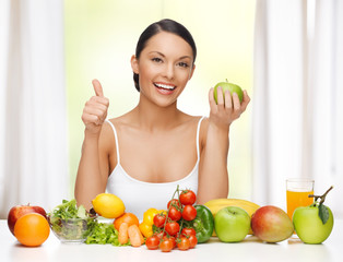 Obraz premium woman with healthy food