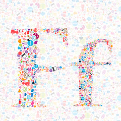 Social network background with media icons. Vector illustration