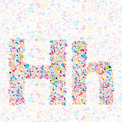 Social network background with media icons. Vector illustration