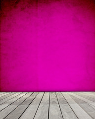 Old Interior Design With Vintage Grunge Wallpaper