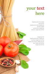 Italian pasta with spices and vegetables
