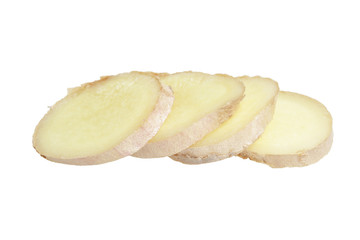 sliced ginger root