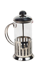 teapot kettle crockery glass tea shiny metal isolated clipping p