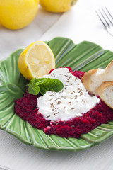 cold red beet cream