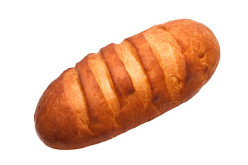 Russian bread long loaf isolated on a white background clipping