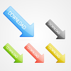 Vector download buttons