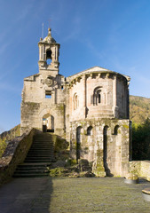 Fototapeta na wymiar Beautiful monastery in Fragas do Eume, Galicia, Spain.