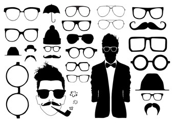 Set of glasses and other accessory