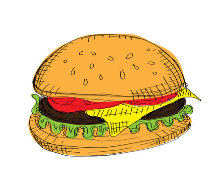 Vector Color Hamburger