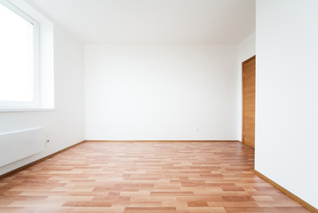 empty room with door