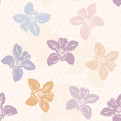 Orchid Pattern, polka dot design.