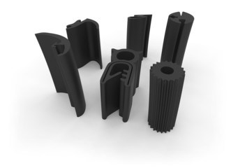 Extruded rubber profile (sealing)