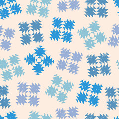 Seamless design with abstract snowflakes