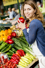 Young woman at the market