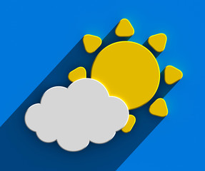 Sun with cloud