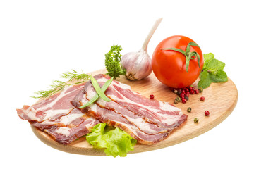 Bacon with vegetables