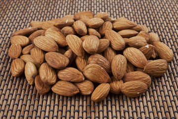 pile of almonds