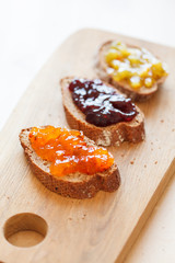 toasts with jam