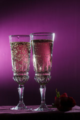 glasses of champagne