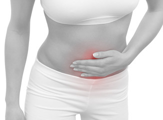 Acute pain in a woman belly