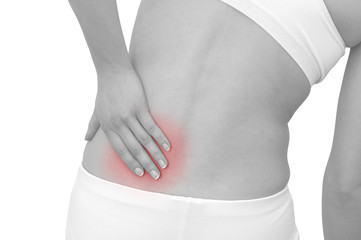 Acute pain in a woman back