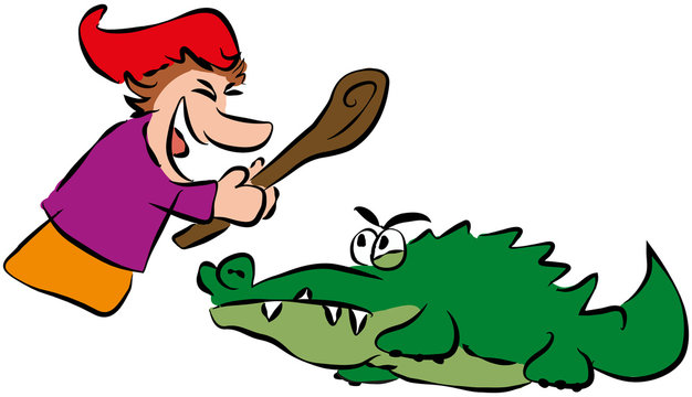 Punch and Crocodile ( Kasper und Krokodil )
