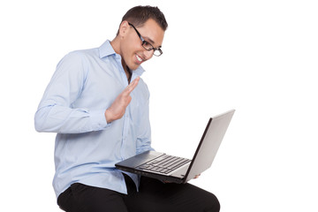 Man with laptop
