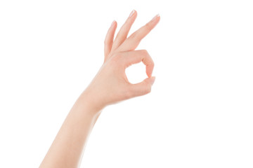Ok woman hand sign.