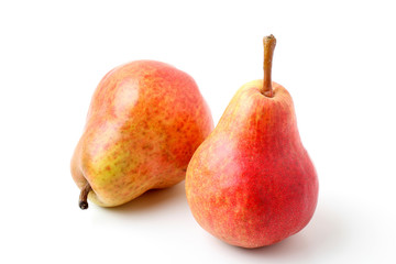 pere rosse su sfondo bianco